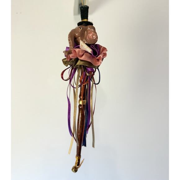 Katherine's Collection Wayne Kleski Christmas Elephant Stick Ornament - Picture 1 of 11